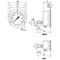 Rohrfedermanometer Type 1380 Anschluss rückseitig Edelstahl Vorflansch